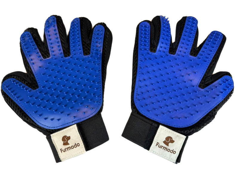 Grooming Gloves for Pets (Set of 2) – Efficient Deshedding Glove for Dogs & Cats, Long and Short Hair Remover Brush Mitt, Left & Right, Machine Washable