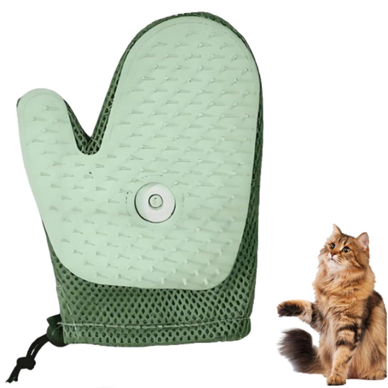 Pet Hair Remover Glove, All-in-One Grooming Mist Glove for Pets, Upgrade Efficient Pet Hair Remover Electrostatic Gloves Grooming Spray Comb, Gentle Deshedding Efficient for Dogs & Cats (Green) - PawsPlanet Australia