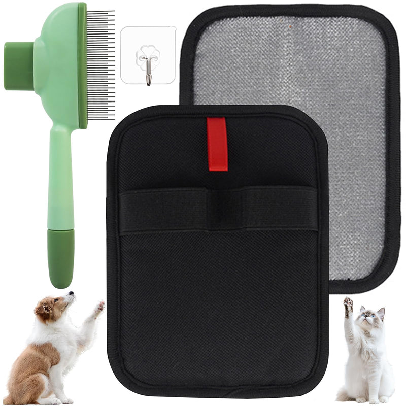 Pet Hair Removal Glove, Magic Brush Pet Hair, Cat Comb, Washable Reusable Dogs Cats Hair Gloves for Furniture, Bed, Sheets, Couch, Clothes, Carpet, Car Seat, Pet Grooming, Curtain (1PCS) 1PCS - PawsPlanet Australia