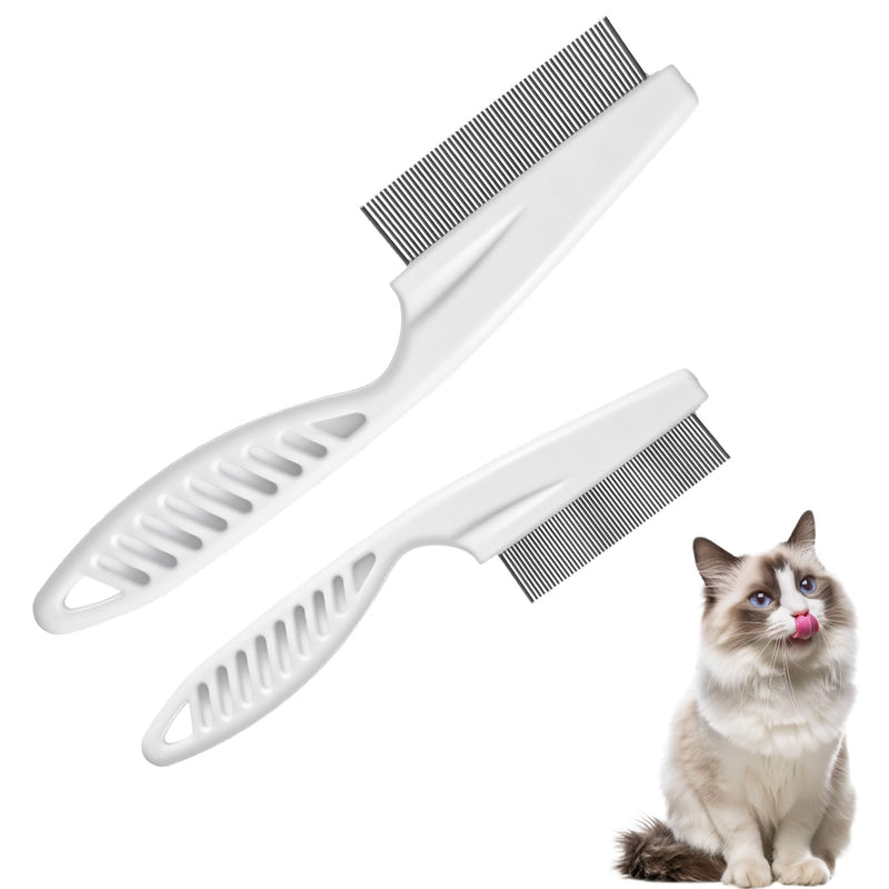 Flea Comb Lice Brushers with High Strength Teeth for Dogs and Cats 2pcs Flea Combs with Plastic Handle Tick Combs Fine Tooth Dog Comb for Grooming Float Hair Remover Face, Paws, and Body - PawsPlanet Australia