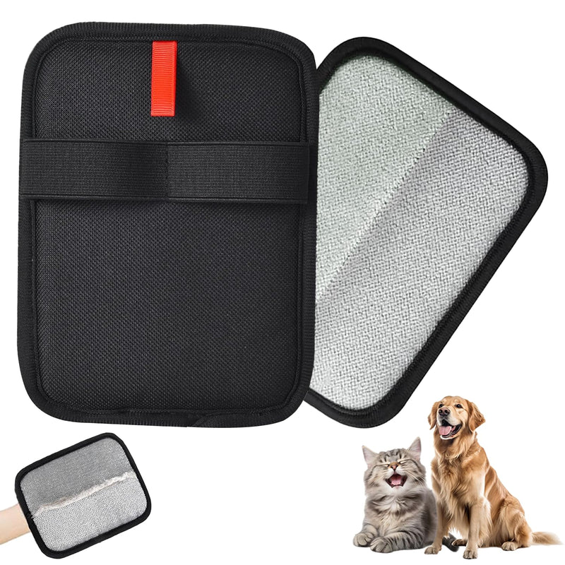 QQM 2026 Upgraded Pet Hair Remover Glove, Double-Sided Reusable Electrostatic Grooming Mitt for Cats & Dogs, Effective Fur Removal from Furniture, Couch, Carpet, Clothes, Bed & Car Seats
