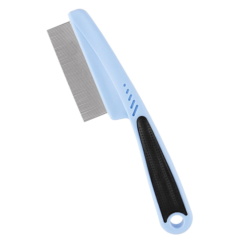 Pet Comb, Stainless Steel Fine-Tooth Pet Brush with Ergonomic Rubber Handle, Dog Comb for Grooming - PawsPlanet Australia