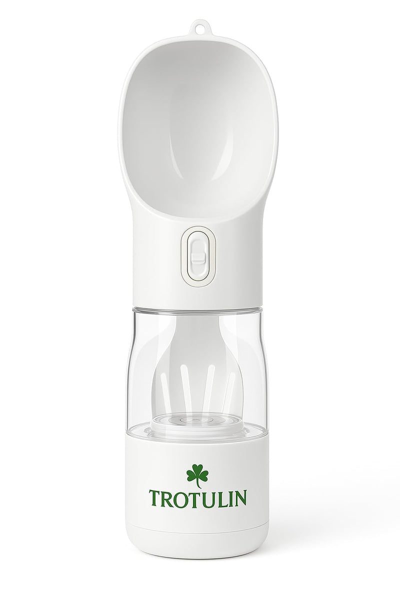 3-in-1 Portable Pet Water Bottle, Food Container & Waste Bag Dispenser – Leak-Proof Travel Feeder for Dogs & Cats by TROTULIN - PawsPlanet Australia