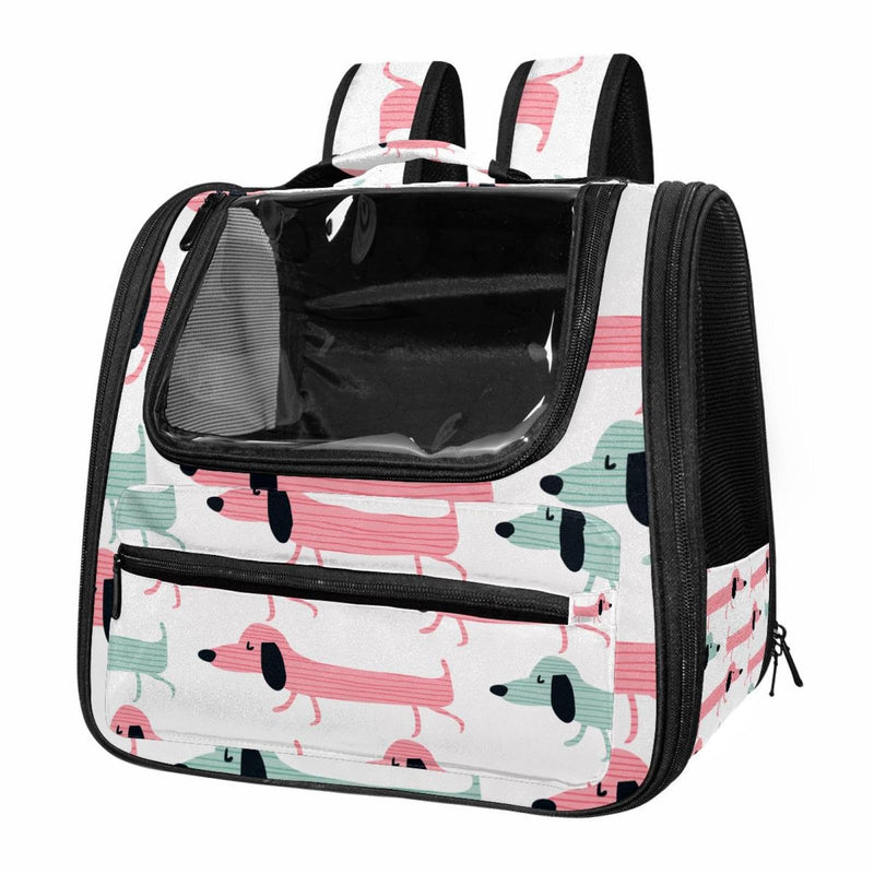 Funny Dachshund Dogs Pet Carrier Airline Approved Pet Carrier Bag Dog Carrier for Small Medium Cats Dogs Puppies Kitten Multi-colored 19 - PawsPlanet Australia