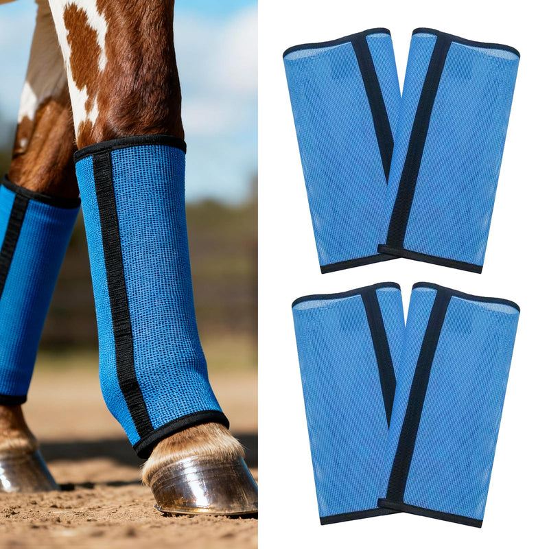 Horse Fly Boots Loose Fitting UV-Protective, Extra Tough Mesh Breathable Fly Boots, Greatly Reduce Stomping, Set of 4 Black - PawsPlanet Australia