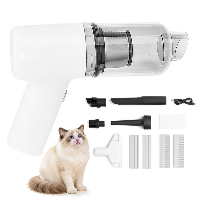 PAKEWAY Handheld Pet Hair Removal Vacuum, Pet Hair Removal Tool, Cat and Dog Hair Remover, Double Filtration, for Furniture, Couch, Carpet, Clothing and Bedding - PawsPlanet Australia