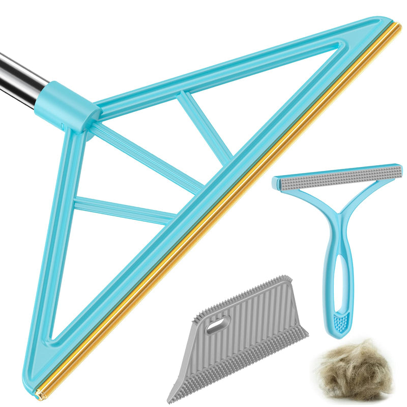 Carpet Rake for Pet Hair Removal,Reusable Pet Hair Remover, 55”Adjustable Long Handle Carpet Rake Pet Hair Remover,Dog Hair Rake,Cat Fur Brush,Lint Remover Scraper for Carpets,Rugs,Mats,Couch - PawsPlanet Australia