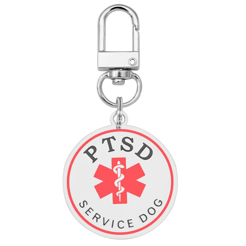 PTSD Service Dog Tag Easily Attach to Dog Collar, Harness, Vest (Small-0.98inch) Small Ptsd (Tag) - PawsPlanet Australia