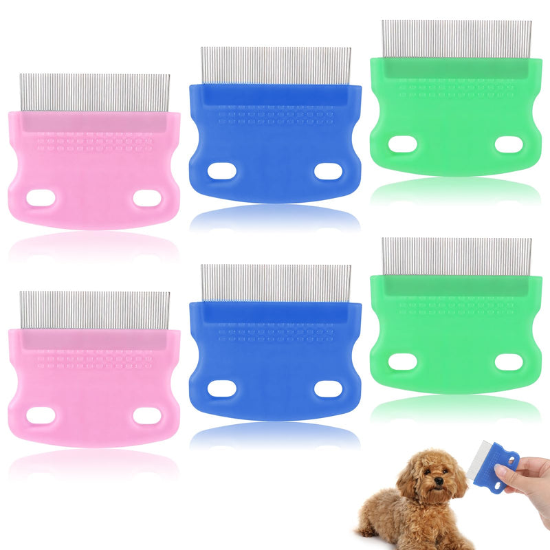6pcs Flea Comb for Dogs, Professional Dog Eye Comb, Stainless Steel Dog Combs Tear Stains, Precisely Removes Stains, Dirt and Debris from The Eye Area - PawsPlanet Australia