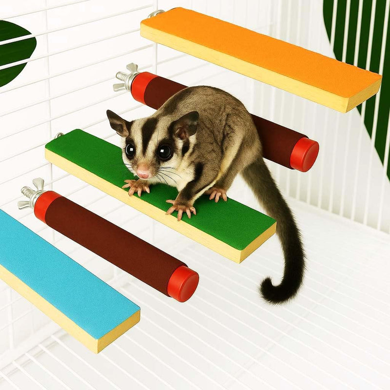 Sugar Glider Toys Sharpening Claws Toys for Bird Cage Accessories Steps Toys Bird Toys for Parrots Small Animal Climbing Steps Scratching Snadpaper for Cages Parakeet perches ﻿ (Set A) Set A - PawsPlanet Australia