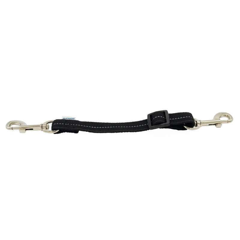 Herm. Sprenger Prong Collar Safety Clip with Reflective Stripes 6"-8" - Pack of 1 Dog Leash Safety Strap - Enhanced Durability for Secure Leash Connection - Ideal for Safe Walk and Training (Black) Black - PawsPlanet Australia