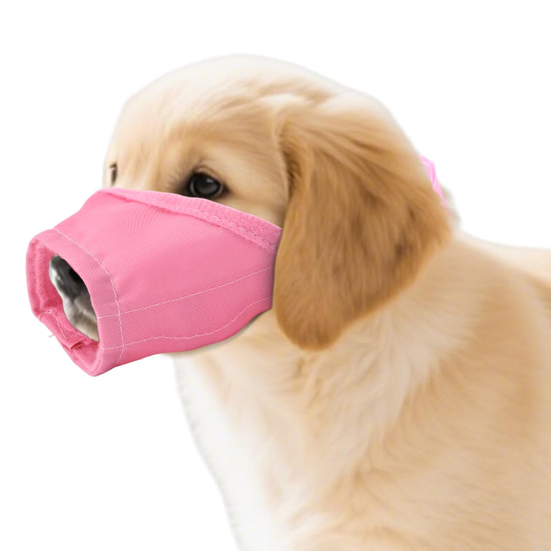 Muzzle for Small Dogs, Breathable Adjustable Anti-Biting Dog Barking Muzzle Pink Soft Anti-Chewing Puppy Mouth Cover for Chihuahua Poodles Pet Grooming Vet Visit - PawsPlanet Australia
