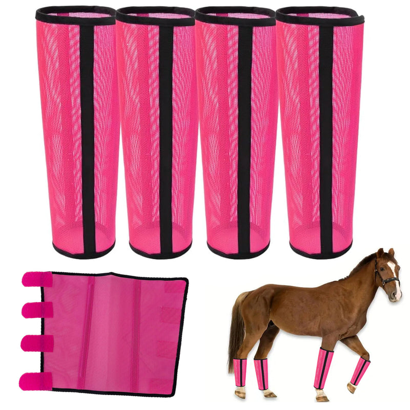 Mesh Horse Fly Boots Pink - PawsPlanet Australia