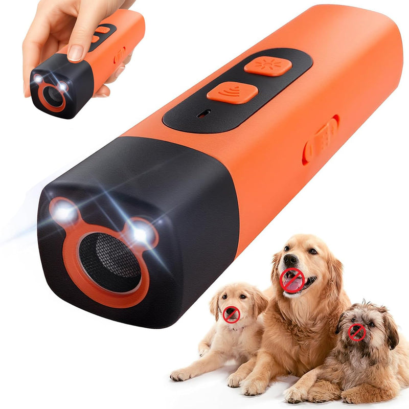 Dog Bark Deterrent Devices, Ultrasonic Anti Barking Device for Dogs, Stopping Own or Neighbor's Dog Barking, Portable Pet Supplies Dog Training Device, Safe and Effective, Orange - PawsPlanet Australia
