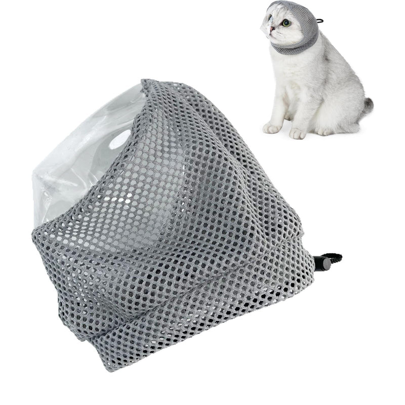 Cat Bubble Muzzle for Cats That Bite Transparent Muzzle for Grooming and Nail Trimming Adjustable Soft Breathable Mesh for Bite Prevention - PawsPlanet Australia