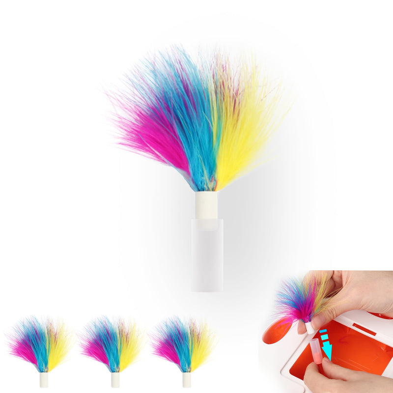 Feather Replacement for Cat Toys，3pcs Rainbow Feather, Replace The Silicone end - PawsPlanet Australia