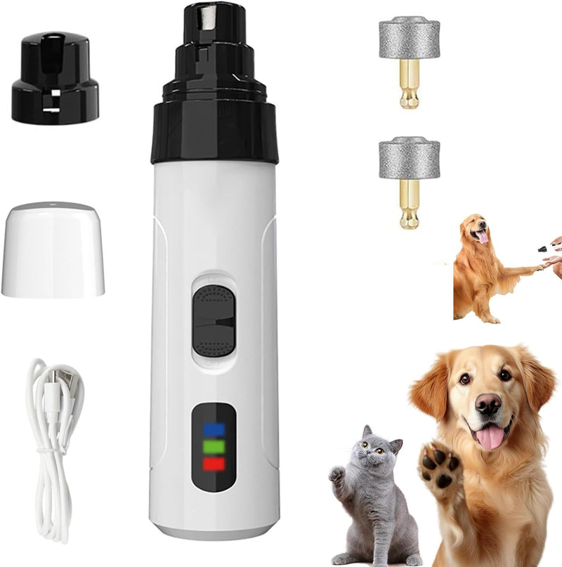 Silent Groom Pro Nail Grinder, 2025 Upgraded Heusom Silent Groom Pro Nail Grinder, Ultra Quiet Operation Pet Nail Clipper, USB Rechargeable Pet Nail Grinder for Dogs and Cats - PawsPlanet Australia