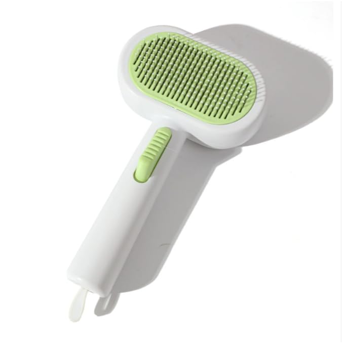 simplely easy Cleaning Pet Spray Hair Removal Comb with Release Button,double sided massagae cleaning Waterproof Pet Grooming Brushes short long hair dogs and cats pets - PawsPlanet Australia