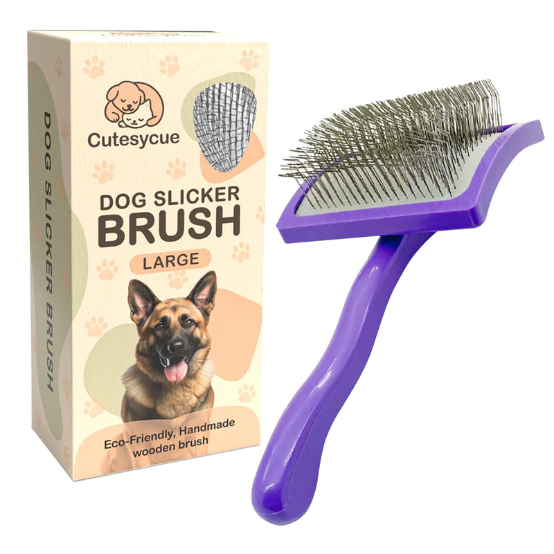 Slicker Brush for Dogs | Dog Grooming Supplies | Best Brushs For Long Haired Dog | Deshedding Brush | Dematting Brushs | Gentle On Skin | Soft-Grip Handle - PawsPlanet Australia