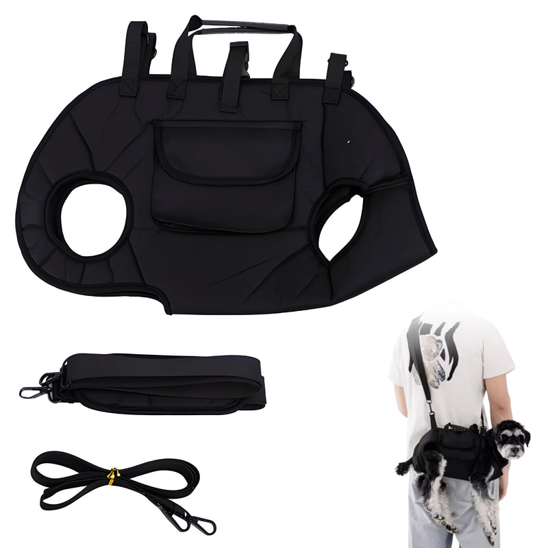 Dog Lift Harness for Small and Large Dogs, Full Body Support Sling for Senior or Injured Pets, Adjustable Hind Leg Vest (Black, Small) Black Small（4lb-8.8lb） - PawsPlanet Australia