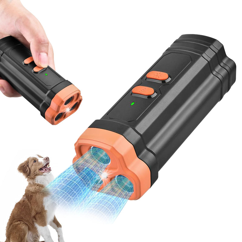 Dog Bark Deterrent Device 3X Ultrasonic Dog Bark Deterrent, 2500MAh Battery, 32FT Range, Rechargeable Anti Barking Device with Flashlight, Safe & Humane Dog Behavior Aids Indoor Outdoor Use - PawsPlanet Australia