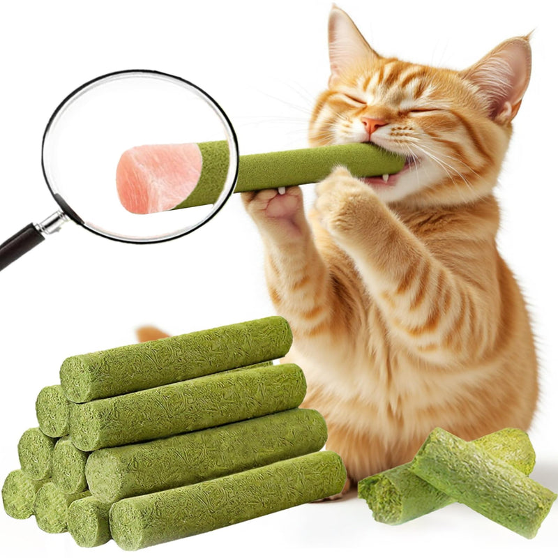 250g/8.82oz Cats Treat Cat Grass Teething Stick Kitten Toy Catnip Toys for Hairball Removal Freeze Dried Chew Dental Food for Indoor Kitty Lickable Edible Snack for Eliminate Fur Digestion Chicken 250g/8.82oz