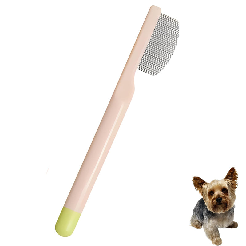 Stainless Steel Dog Eye Comb - Small Design for Pet Facial & Paw Grooming, Round-Tip Arc Teeth, ABS Handle, Puppy Flea Brush, Fit Yorkie, Shih Tzu, Maltese Maltipoo Pomeranian - PawsPlanet Australia