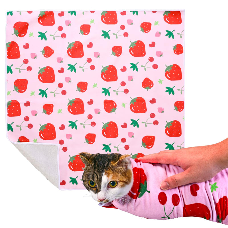 27.6 * 27.6 Inch Cat Grooming Wrap, Cat Wrap for Cutting Nails Cats Restraint for Nail Clipping Cats Swaddle Wraps for Medicine, Nail Clipping, Teeth Brushing, Ear Cleaning 27.6*27.6 - PawsPlanet Australia