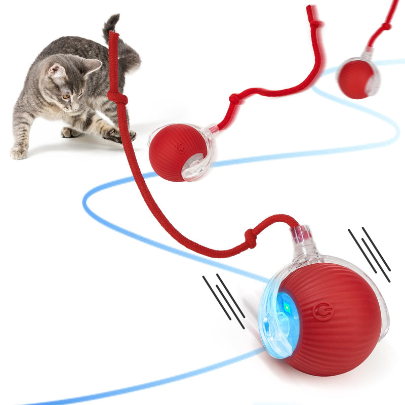 Interactive Cat Toy, Interactive Dog Toy, Electric Automatic Rolling Moving Toys, Self Activated Play Smart Rolling Ball for Cats & Dogs, Chase Teaser Pet Ball for Bored Indoor Cats/Kittens/Dogs - PawsPlanet Australia