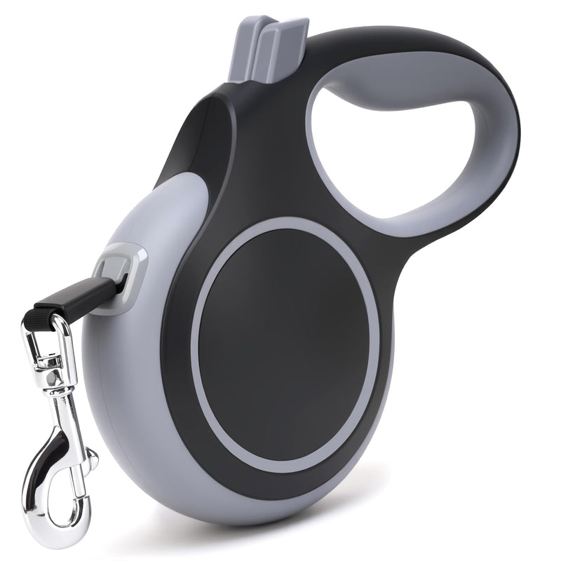 26Ft Retractable Dog Leash, Heavy Duty Great Leash for Dog up to 110 lbs, Anti-Slip Rubberized Handle, One-Handed Brake, Strong Nylon Tape, Tangle Free (Large, Black) - PawsPlanet Australia