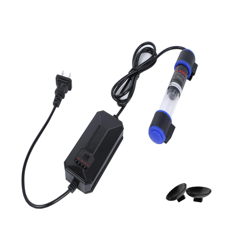 UV-C Aquarium Clean Light with Timer, Mini 3W 5W 7W 9W 11W Submersible Algae Clean Light Water Green Clean Fish Tank Water Clean Lamp for Sump Pond Filter Tank (5W Timer) Timer 5w - PawsPlanet Australia