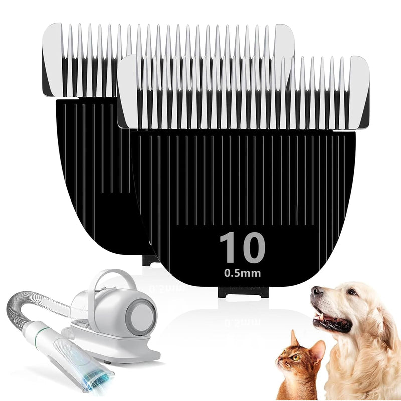 2PCS Replacement Blade for nebot P1 Pro Pet Grooming Kit & Vacuum,Size-10 Cut Length 1/50"(0.5mm),Made of Ceramic Blade & Stainless Steel Blade - PawsPlanet Australia