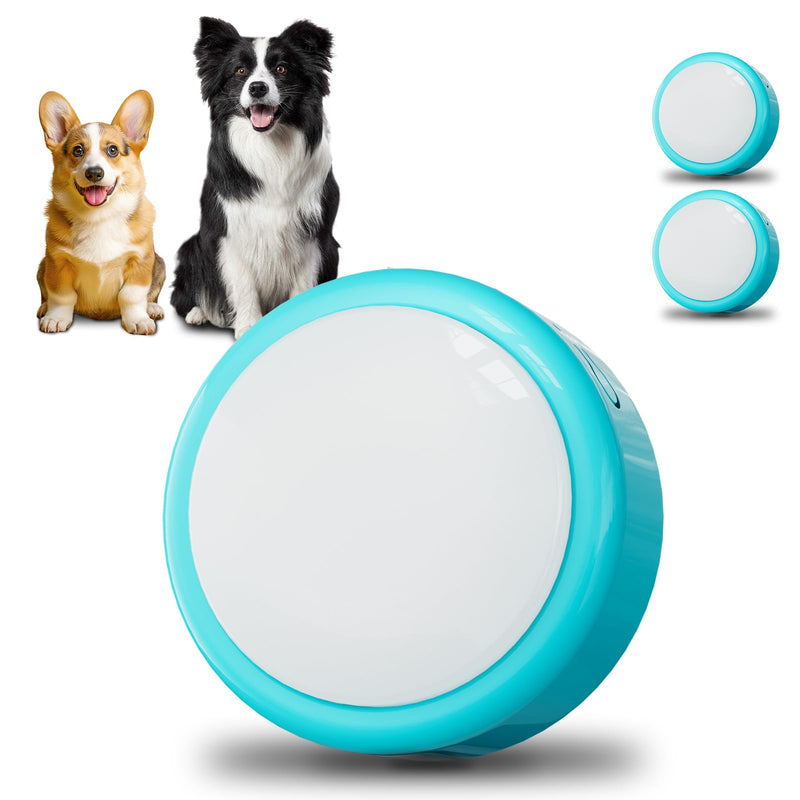 Voice Recording Button, Talking Buttons for Pet Communication, 24 Seconds Record & Playback, Set of 2 Recordable Buttons for Dog, Cat, Pet Training, Funny Gift for Home、Classroom、Party, Blue Blue2 - PawsPlanet Australia