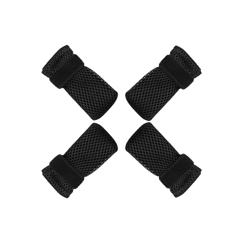 4 Packs Anti Scratch Cat Boots, Adjustable Black Mesh Breathable Cat Shoes, Comfortable Mittens for Indoor Cats/Pet Bathing Cutting Nails - PawsPlanet Australia
