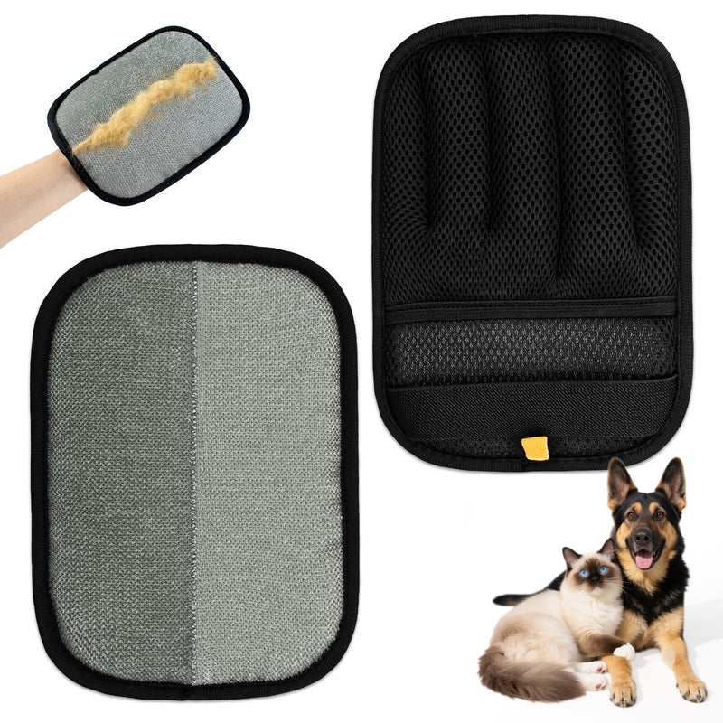 2025 Upgraded Five-Finger Pet Hair Remover Electrostatic Gloves, Pet Hair Removal Glove for Dog Cat Grooming, Durable Dogs Cats Hair Removal Tool for Furniture Car Couch Carpet Clothes, 2 PCS - PawsPlanet Australia
