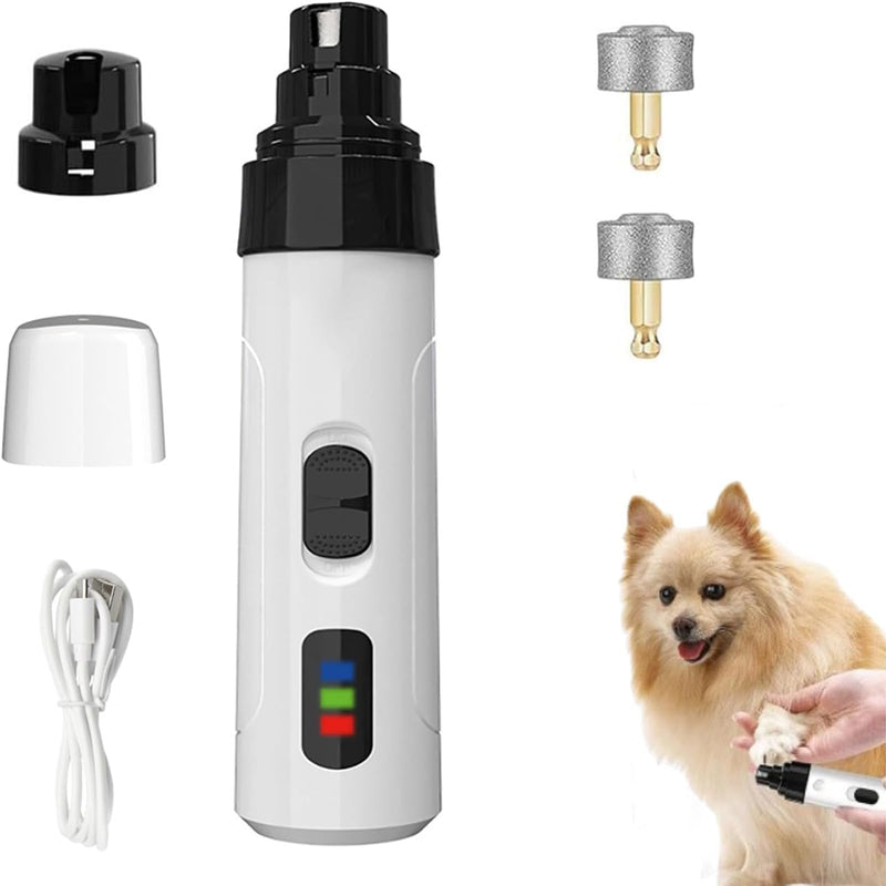 Silent Groom Pro Nail Grinder, 2025 New Dog Nail Trimmer, USB Rechargeable Pet Nail Grinder, Dog Nail Trimmers with Replacement Grinding Heads, Pet Paws Grooming Smoothing Tool - PawsPlanet Australia