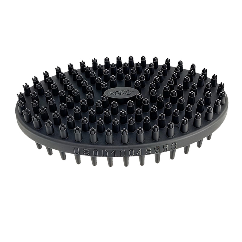 ROPO Double Sided Dog Bath Brush, Pet Grooming Tool with Long and Plum Blossom Teeth, Deep Cleaning and Massage (Black) Black - PawsPlanet Australia