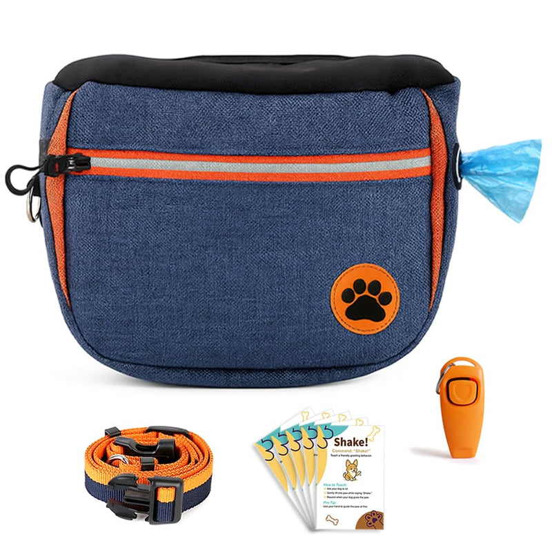 Dog Treat Pouches Bag for Training – Removable Liners, Large Opening Capacity Treat Bag with Clicker, Training Guide, Waist Strap Clip Treat Fanny Pack for Dog Training and Walking