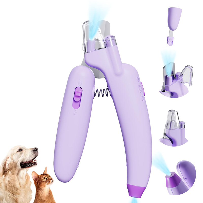 Dog & Cat Nail Clippers,Dog Nail Trimmers Powerful Safety Guard and Nail File to Avoid Over Cutting,Suitable for Large to Medium Dogs Cats,Professional Grooming Tool for Pets,darkviolet - PawsPlanet Australia