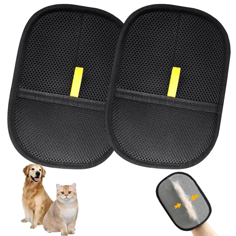 DreamCatching 2PCS Pet Hair Removal Gloves for Cats & Dogs, Reusable Electrostatic Pet Hair Remover Gloves for Couch, Carpet, Furniture, Car, Bedding, Easy Cleaning & Grooming Tool - PawsPlanet Australia