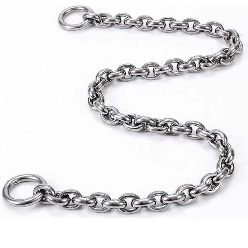Dog Choker Collar Slip Chain,Stainless Steel Collar for Medium and Large Dogs Heavy Duty,Dog Training Metal Necklace,Silver Hardware (4.0mm,19inch) 4.0mm,19inch - PawsPlanet Australia