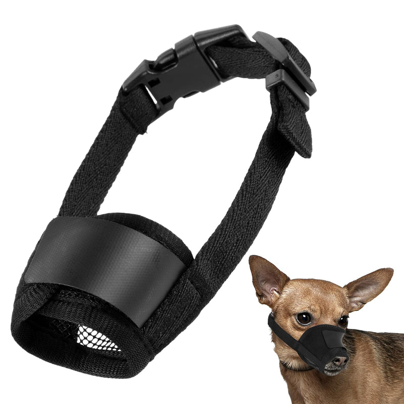 Mesh Dog Muzzles for Small Dogs Breathable Nylon Muzzle for Small Medium Sized and Short Snout Dogs Puppy Muzzle Prevents Biting Adjustable Dog Mouth Cover (S) S - PawsPlanet Australia