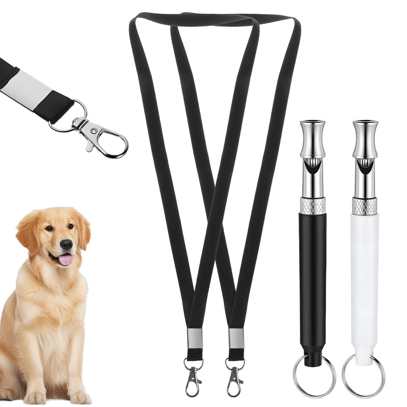 2 Pack Dog Whistle, Dog Whistle with Lanyard to Stop Barking Neighbors Dogs Adjustable Ultrasonic Silent Dogs Professional Recall Whistles Helpful for Training Recall - PawsPlanet Australia