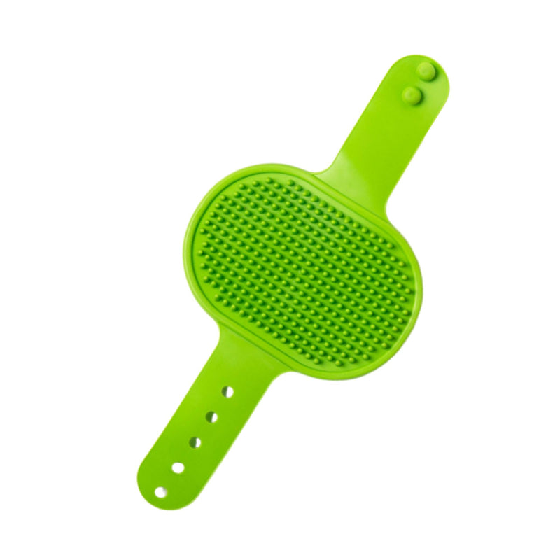 Silicone Dog Bath Brush – Soft Pet Scrubber for Bathing & Grooming – Shampoo Brush for Dogs, Cats & Puppies – Adjustable Strap – Choose from 5 Colors (Green) Green - PawsPlanet Australia