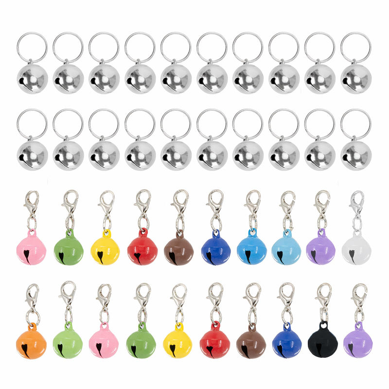 MVVM 40 Pack Pet Bells for Dog Cat, Colourful Dog Cat Collar Bell Pendant Accessories for Kitty Puppy Pet - PawsPlanet Australia