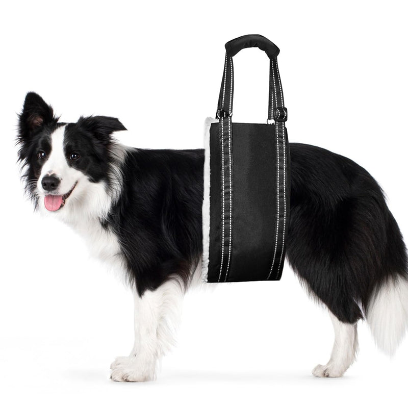 FEimaX Portable Dog Sling for Back Legs Adjustable Harness for Dogs Hind Leg Support Soft Lift Support and Rehab Harness for Weak Rear Legs Help Injured Disabled and After Surgery Dogs Small to Large Black M - PawsPlanet Australia