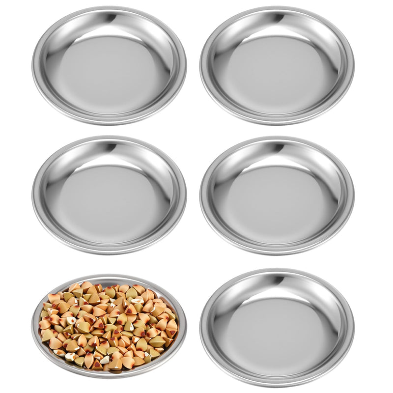 6 Pcs Hermit Crab Food and Water Bowl, Small Food Dish Water Dish Tiny Stainless Steel Feeding Dishes for Hermit Crab Cricket Snail Gecko Insect - PawsPlanet Australia