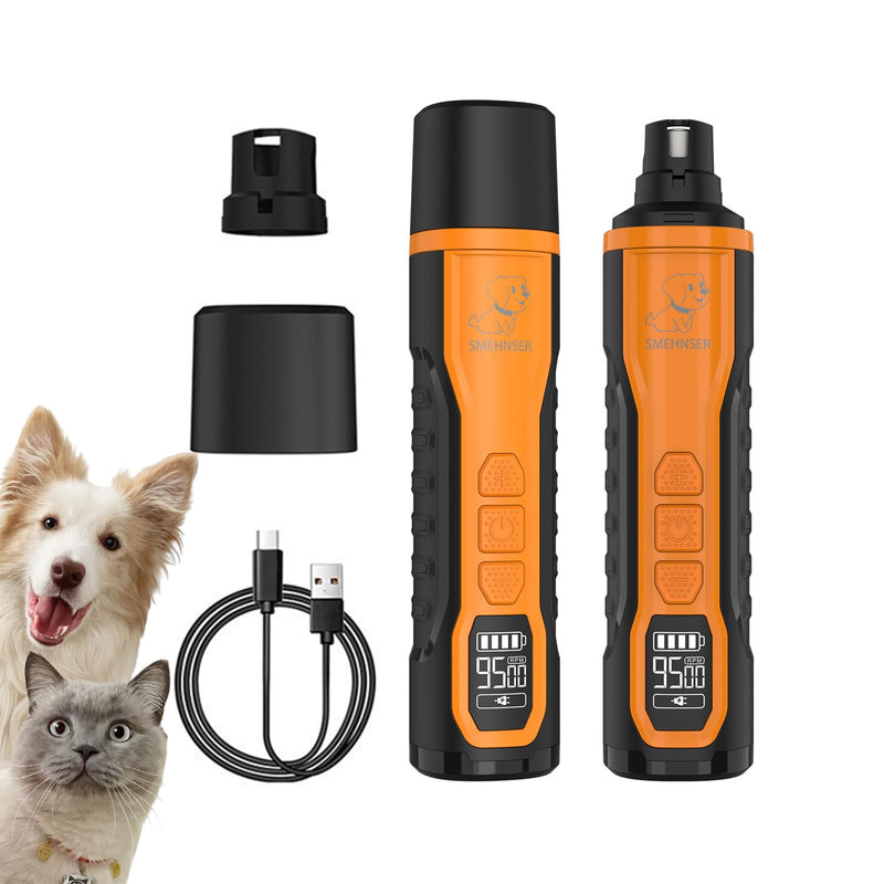 Dog Nail Grinder, Electric Dog Nail Trimmer,5-Speed Paws Grooming & Smoothing,2 LED Lights & 2000mAh Battery, Suitable for Large, Medium,Small Dogs and Cats - PawsPlanet Australia