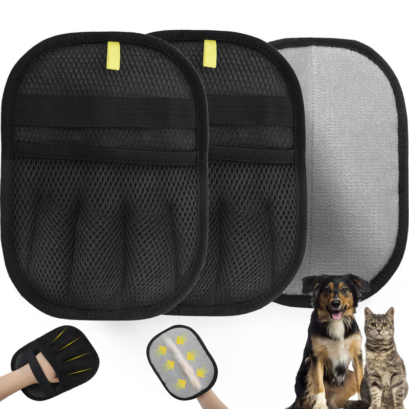 2-Pack Pet Hair Removal Glove for Cats & Dogs, 2025 Upgraded Five-Finger Electrostatic Pet Hair Remover Gloves, Reusable and Washable Fur Remover Tool for Carpet, Couch, Clothing, Car Seat - PawsPlanet Australia