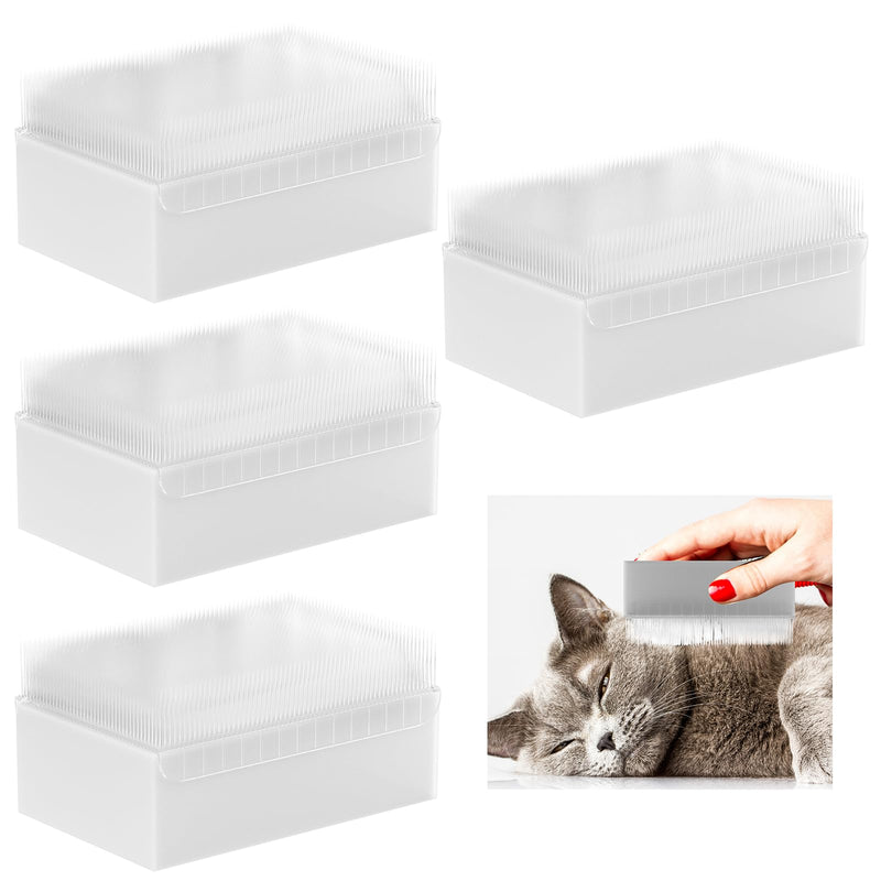 4PC Soft Cat Brush – Gentle Cat Tongue Brush for Grooming, Dense Barbed Design, Ideal for Sensitive Cats, Lightweight & Eco-Friendly - PawsPlanet Australia